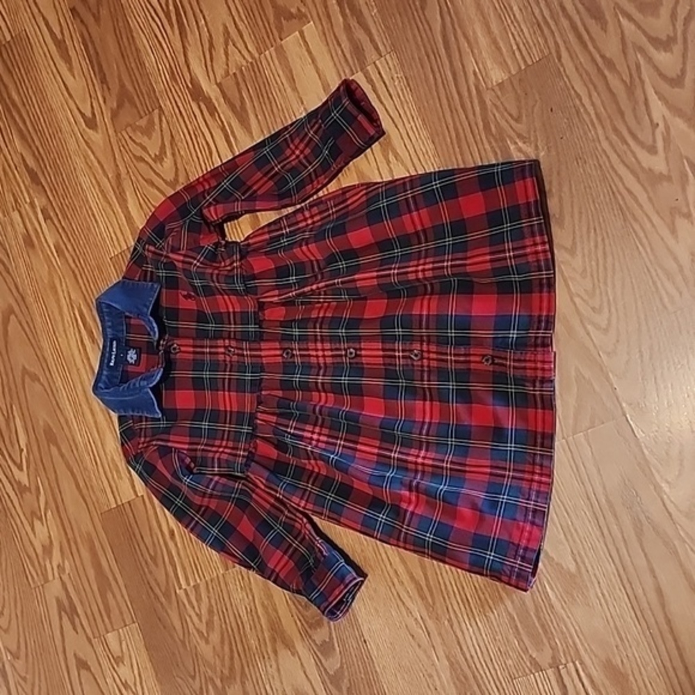 Y2K Vintage Ralph Lauren plaid dress blue label size 5 Back To‎ School
